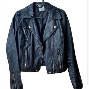 Faux Leather Moto Jacket